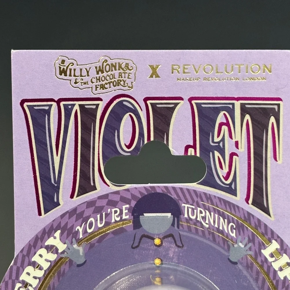 NEW NWT Revolution x Willy Wonka Violet Blueberry Lip Balm Limited Edition
